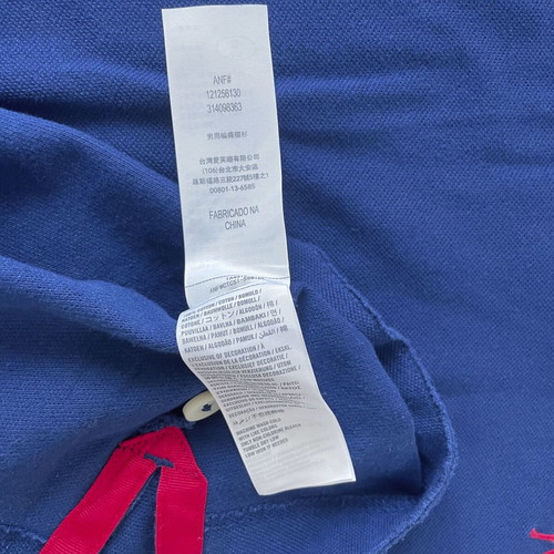 Abercrombie & Fitch Polo T-shirt short sleeve Medium used blue