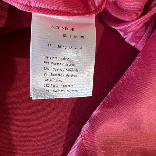Strenesse women's jacket, fuchsia pink, collarless, minimalist design