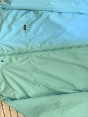 Lacoste Sport windbreaker jacket with hood, turquoise, size 40