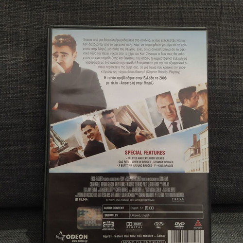 In Bruges DVD used, comedy adventure with subtitles