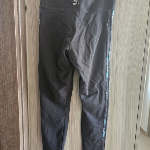 Adidas Flower Tight leggings new, black with floral stripes, size M