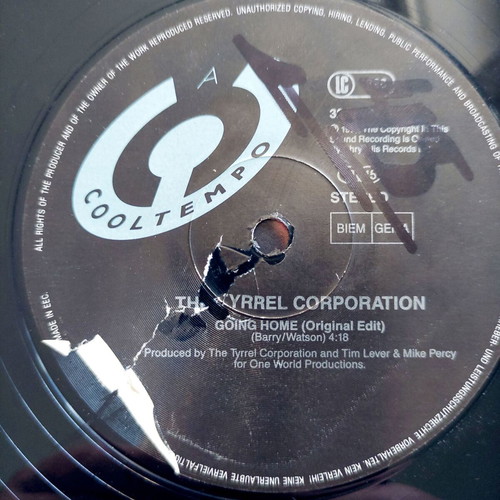 The Tyrrel Corporation Going Home 12'' Vinyl Maxi Single used, electronic