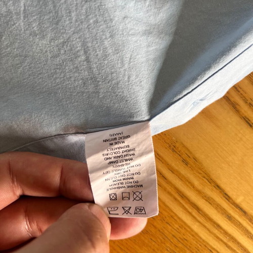 Burberry London women's shirt, vintage baby blue, slim fit