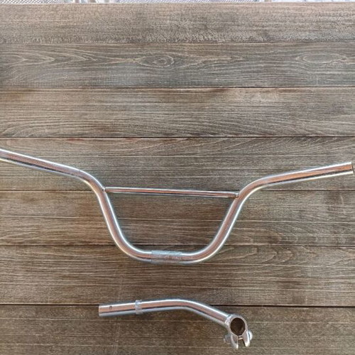 Silver bicycle handlebar with stem like new