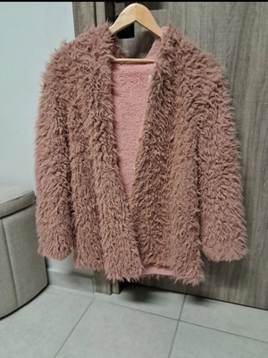 Reversible fur size M used, nude, synthetic