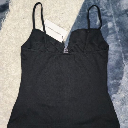 Black Shein top with adjustable straps new, size S