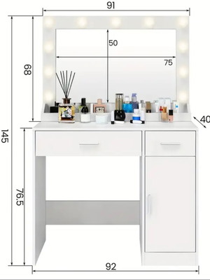 Vanity with mirror new
