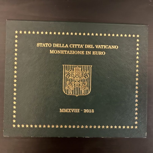 2018 Vatican City Official Euro Coin Set, 8 coins, Pope Francis coat of arms