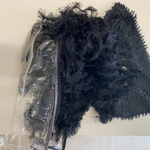 Velvet fringe curtains new, set of 5 pieces 240x90