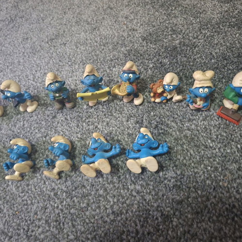 Smurfs figures like new, set of 22 pieces