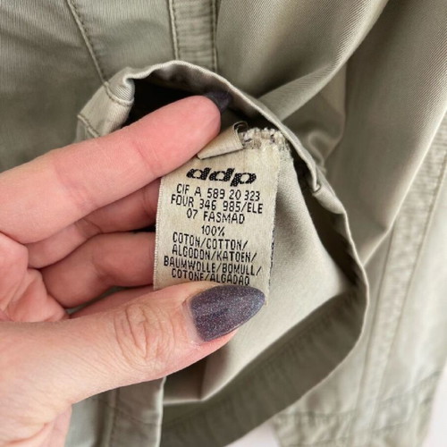 DDP jacket used, size M, grey and green with embroidery