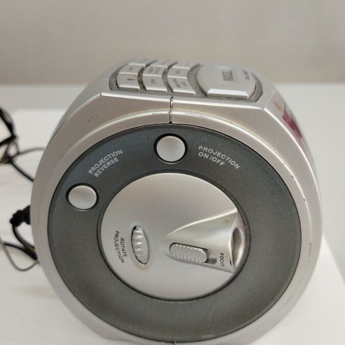 Portable radio with alarm clock like new, gray