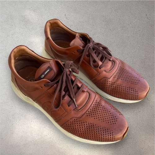Gianna Kazakou leather shoes used, brown, size 44