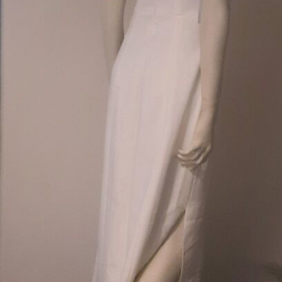 Long elegant dress new, white with tag