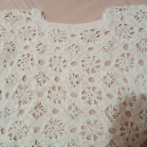 Handmade blouse used, cotton, white