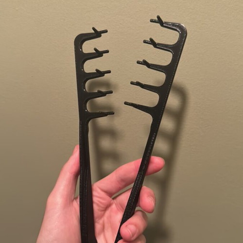 Curl comb new, 3d printed