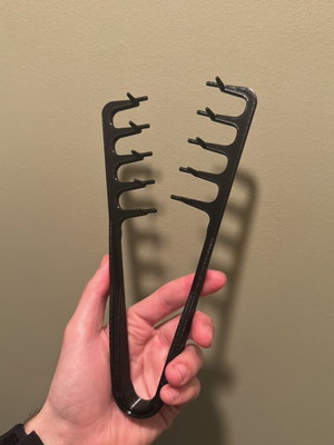 Curl comb new, 3d printed