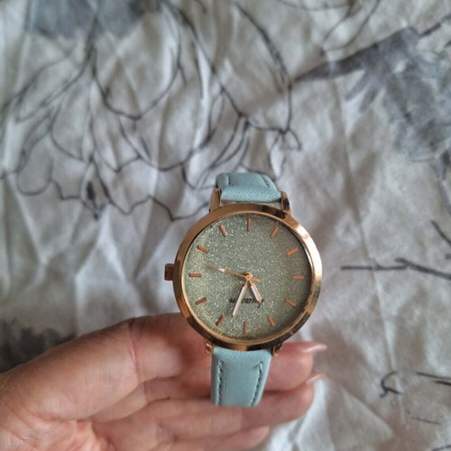 Women's wristwatch, blue strap