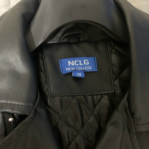 New College leather jacket like new, 12 years, black