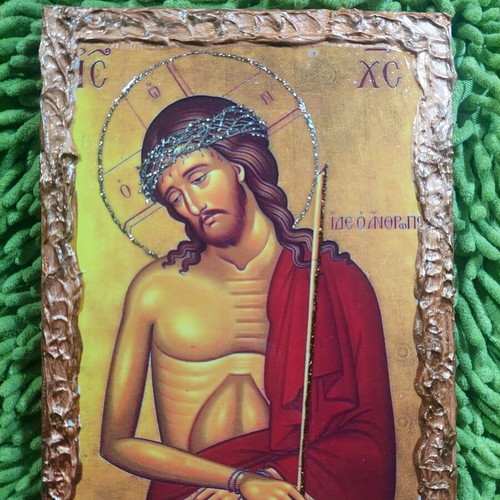 Religious icon 15x20 bronze color new