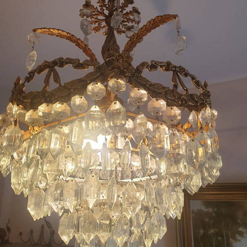 Crystal chandeliers, 2 pieces, 2 sizes