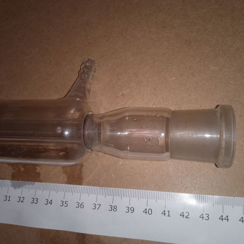 Glass distillation condenser used, effective length 30cm, NS24/29
