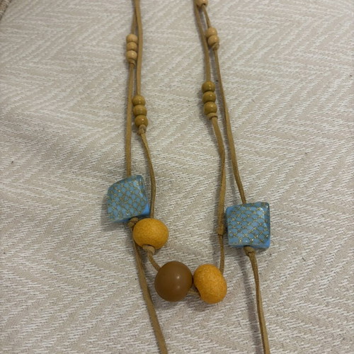 Long necklace with beads new, no wear