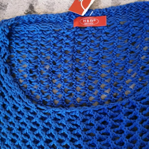 Knitted dress new, blue, one size