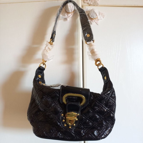 Black shoulder bag new with gold details