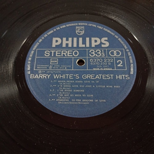 Barry White's Greatest Hits vinyl record used, R&B / Soul