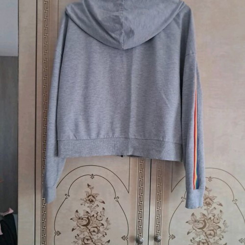 Fleece zip-up jacket used, gray, sizes L and XL