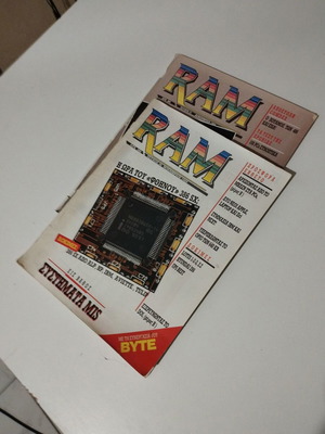 Ram magazine used, two issues from 1989