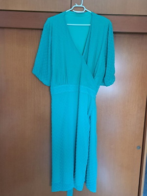 Only Carmakoma green long dress like new, size 6XL