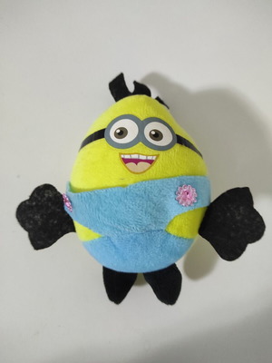 Λούτρινο μπρελόκ Minions καινούργιο, μαύρο και κίτρινο