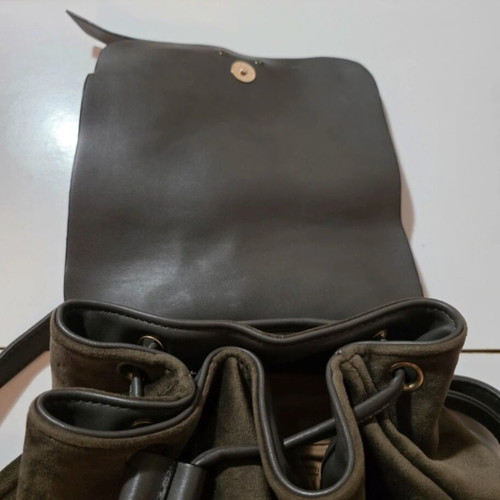 Velveteen khaki backpack like new