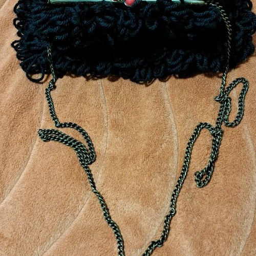 Handmade crossbody bag like new, black