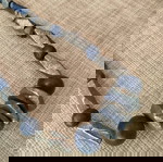  Χειροποίητο Κολιέ 27cm Μπλε-Γκρι