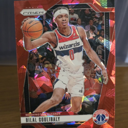 Bilal Coulibaly Red Cracked Ice basketball card
