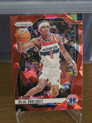Bilal Coulibaly Red Cracked Ice basketball card