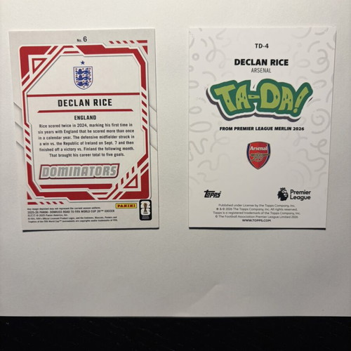 Declan Rice Duo Insert Lot New