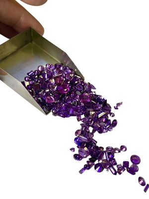 Amethyst stones like new, pack N8, various sizes and cuts