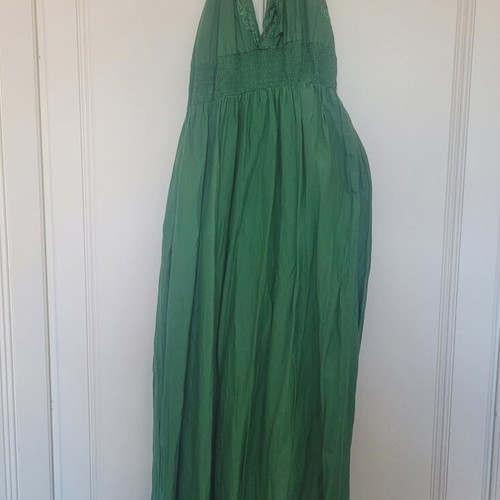 BSB collection green maxi dress with halter neckline