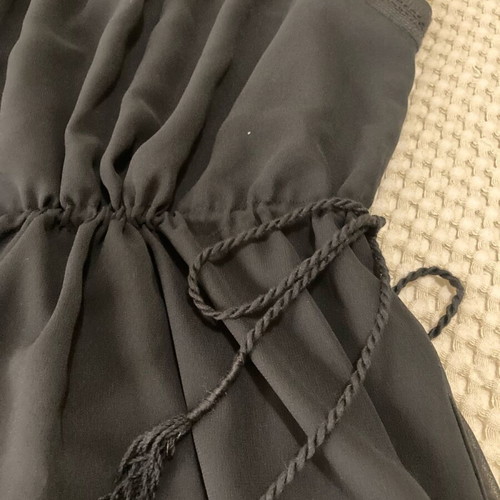 Esprit dress black like new with embroidery and beaded belt