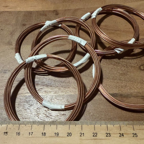 Copper wire set 7 pieces x 1.5m new