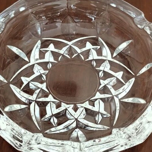 Large RCR Royal Crystal Rock 24% Crystal Ashtrays new, set of 4