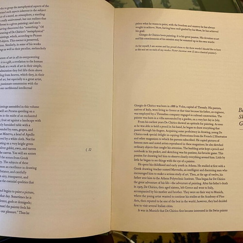 De Chirico luxury art book used