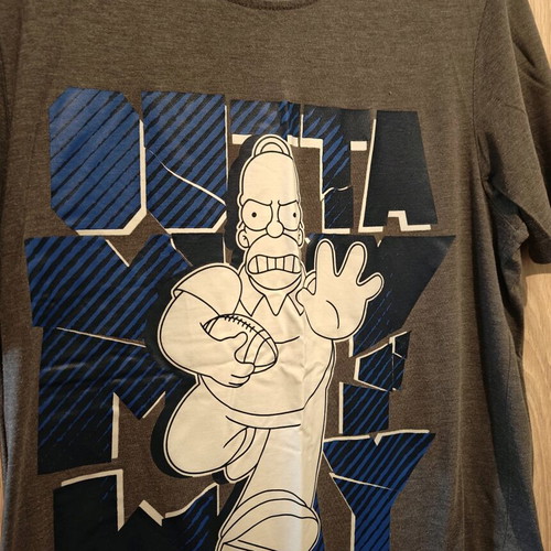 Homer Simpson short-sleeve shirt used, gray, size M