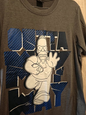 Homer Simpson short-sleeve shirt used, gray, size M