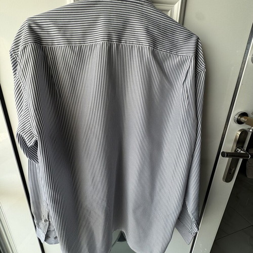 Men's striped shirt size 43 like new, white and blue