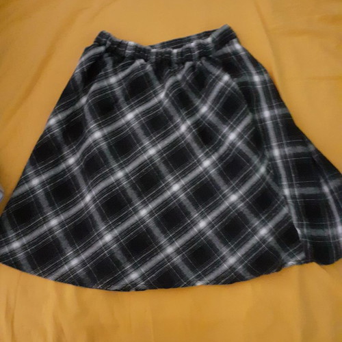 Mini checkered skirt Shine new, black and white, size S